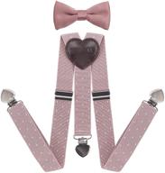 deobox boys’ suspenders and bow tie set: the perfect wedding attire for young gentlemen logo