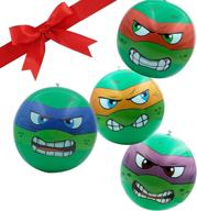 🏖️ fun-filled set of 4 turtles inflatable play balls: perfect summer birthday pool party décor and outdoor play ball логотип