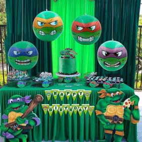 img 1 attached to 🏖️ Fun-Filled Set of 4 Turtles Inflatable Play Balls: Perfect Summer Birthday Pool Party Décor and Outdoor Play Ball