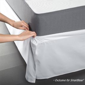 img 1 attached to 🛏️ ZINUS SmartBase Bed Skirt: 14 Inch Drop, Easy On & Off Design for King Size - Compatible with SmartBase