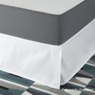 🛏️ zinus smartbase bed skirt: 14 inch drop, easy on & off design for king size - compatible with smartbase логотип