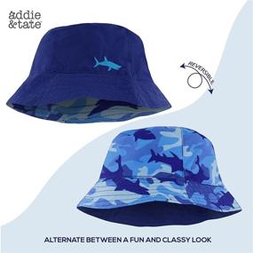 img 3 attached to 👒 Reversible Packable Beach Sun Bucket Hats for Boys and Girls - Ages 3-10