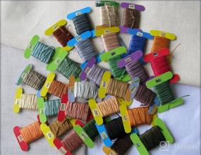 img 6 attached to 🌈 Rainbow Color Embroidery Floss Set - 50 Skeins | Cross Stitch Thread | Cotton Friendship Bracelet String | Craft Yarn for Bracelets, Cross Stitch, and Embroidery Projects