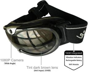 img 3 attached to 🎥 4-FQ Motocross Goggles with Built-in 1080P Video Camera, Action Camcorder, Anti-Fog UV Protection, and 16GB Memory – Perfect for Dirt Biking, Skiing, and Recording Adventures