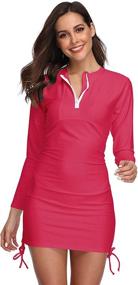 img 3 attached to Caracilia Protection Womens Long Sleeve Rashguard Women's Clothing