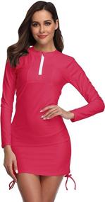 img 2 attached to Caracilia Protection Womens Long Sleeve Rashguard Women's Clothing