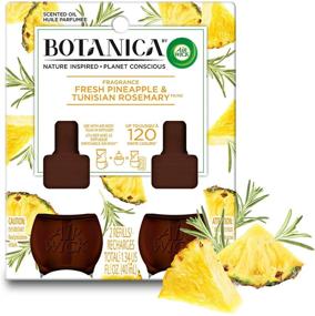 img 4 attached to Botanica by Air Wick Plug in Scented Oil Refill: Fresh Pineapple and Tunisian Rosemary - 2 Count of 0.67 Fl Oz Refills, 1.34 Fl Oz - Natural Air Freshener with Essential Oils
