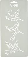 🐦 quilting creations pat's hummingbird quilt stencil - detailed design tool for crafts, 3.5-inch, white logo