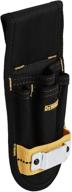 🔧 dewalt dg5173 heavy-duty construction tool holder by custom leathercraft - 4 pocket, black, fits belts up to 2-3/4" wide logo