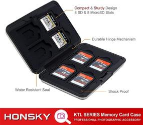 img 2 attached to 💦 Honsky Aluminum Water Resistant Memory Card Carrying Case Organizer - Silver