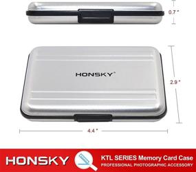 img 1 attached to 💦 Honsky Aluminum Water Resistant Memory Card Carrying Case Organizer - Silver