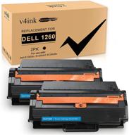 🖨️ v4ink compatible toner cartridge replacement for dell 1260 b1265 - 2 packs, new version logo