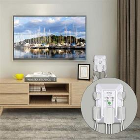 img 2 attached to 🔌 Power Strip Wall Adapter with USB Charging Ports, Surge Protector - NvTias Multi Plug Outlets, 3-Prong, 1680J, 4.8A Total, Type C - Ideal for Home and Office Use (White)