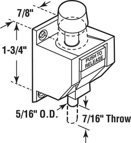 img 1 attached to 🔒 Secure Sliding Door Lock - Prime-Line U 9869, 3/8 in. Reach, White, Foot Operated: Plastic & Steel Components