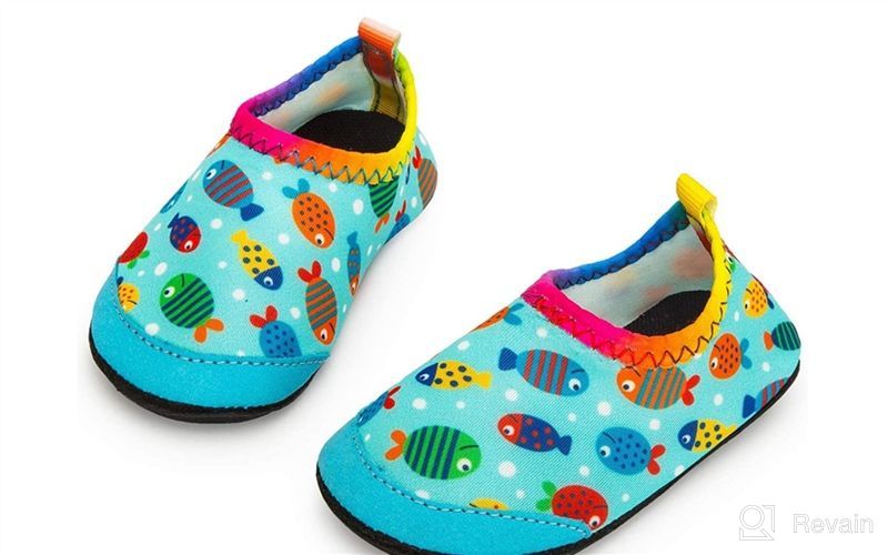 img 1 attached to 👶 Apolter Baby Boys and Girls Swim Water Shoes: Non-Slip Aqua Socks for Beach Pool - Toddler Kids Essential review by Tara Ford