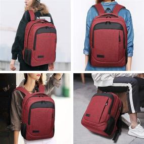 img 3 attached to 🎒 Introducing Monsdle Travel Laptop Backpack: Anti-Theft, Water-Resistant, USB Charging Port, Perfect for College Students & Professionals - Fits 15-inch Laptops