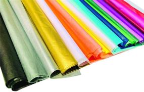 img 1 attached to 🌈 Vibrant Rainbow Mix: UNIQOOO 200 Sheets Gift Tissue Paper Bulk for Wrapping, Crafts & Party Favors