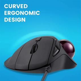 img 3 attached to 🖱️ Perixx Perimice-517 Trackball Mouse - Wired USB, 7 Buttons, 1.34 Inch Built-in Trackball with Pointing Function