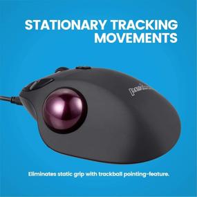 img 2 attached to 🖱️ Perixx Perimice-517 Trackball Mouse - Wired USB, 7 Buttons, 1.34 Inch Built-in Trackball with Pointing Function