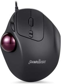 img 4 attached to 🖱️ Perixx Perimice-517 Trackball Mouse - Wired USB, 7 Buttons, 1.34 Inch Built-in Trackball with Pointing Function