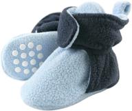 👶 luvable friends cozy fleece booties for unisex babies: warm and adorable footwear logo