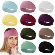 👩 ritoper 10 pack solid headbands for women: non-slip, stretchy, and stylish hair bands for running, yoga, workout and more logo