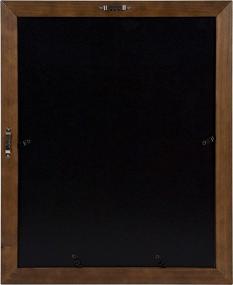 img 1 attached to 🖼️ DesignOvation Kieva Solid Wood Picture Frames - Espresso Brown, 11x14 Matting to 8x10, Pack of 4