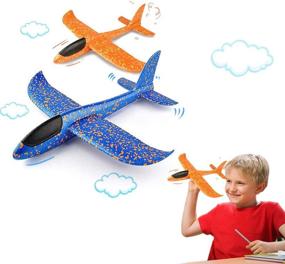 img 4 attached to VCOSTORE Throwing Airplanes Aircraft Version（Blue: Soar in Style and Speed