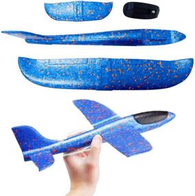 img 3 attached to VCOSTORE Throwing Airplanes Aircraft Version（Blue: Soar in Style and Speed