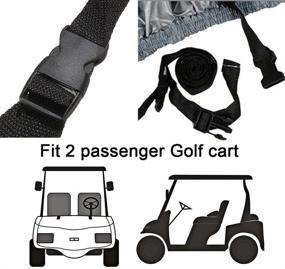 img 2 attached to Lmeison Waterproof Golf Cart Cover - Fits EZ GO, Club Car, and Yamaha - Dustproof, Durable, Grey