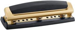 img 4 attached to 📎 Swingline Precision Pro Desktop Hole Punch: Adjustable, 2-3 Holes, 10 Sheet Punch Capacity, Black/Gold (74086)