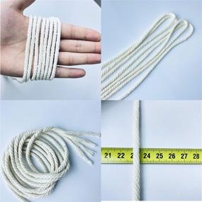 img 3 attached to 🪴 Udolfly 3mm x 109 Yards Macrame Cord: Premium 4-Strand Craft Cotton Rope for Plant Hangers and Wall Hanging