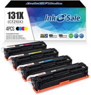 ink e-sale remanufactured toner cartridge replacement for hp 131a 131x cf210a cf210x cf211a cf212a cf213a high yield set, compatible with hp laserjet pro 200 m251n m251nw m251 mfp m276nw m276n color printer logo