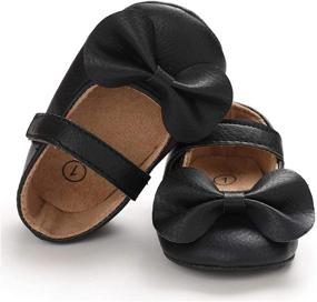 img 2 attached to BENHERO Infant Baby Girls Shoes Mary Jane Flats: Stylish, Soft Leather Princess Dress Shoes with No-Slip Soles