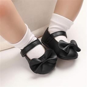 img 3 attached to BENHERO Infant Baby Girls Shoes Mary Jane Flats: Stylish, Soft Leather Princess Dress Shoes with No-Slip Soles