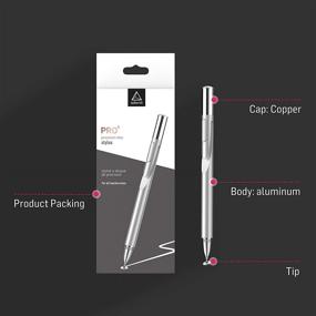 img 3 attached to 🖊️ Adonit Pro 4 (Silver) Stylus Pen - Luxury Capacitive Touchscreen Tool for iPad, Air, Mini, Android, iPhone, Samsung & More - High Sensitivity Fine Point Precision - Compatible with All Touchscreens