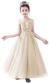 img 4 attached to Bridesmaid Wedding Occasion 👰 Dresses for Princess Girls' Clothing