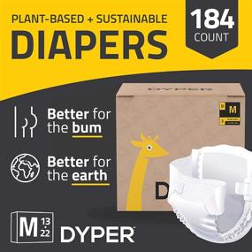img 3 attached to DYPER Bamboo Baby Diapers Size 3 - Natural Honest Ingredients - Cloth Alternative - Day & Overnight - Plant-Based + Eco-Friendly - Hypoallergenic for Sensitive Newborn Skin - Unscented - 184 Count - SEO-Enhanced