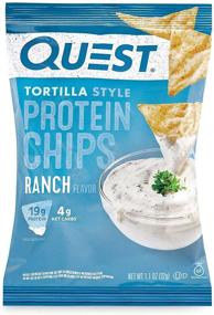 img 3 attached to 🌮 Quest Nutrition Tortilla Style Protein Chips: Ranch Flavor, Low Carb, Gluten Free, Baked Snack - Pack of 8, 1.1 Ounce Each