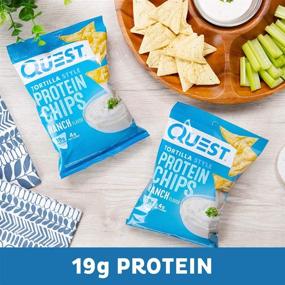 img 1 attached to 🌮 Quest Nutrition Tortilla Style Protein Chips: Ranch Flavor, Low Carb, Gluten Free, Baked Snack - Pack of 8, 1.1 Ounce Each