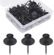 🖼️ dreecy 50-pack small head double-headed picture hangers nails for hanging pictures, photos & decorations in home & office - black logo