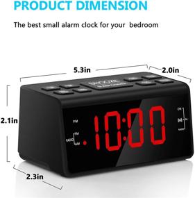img 2 attached to 🕰️ 248Red Digital Alarm Clock with AM/FM Radio, Dimmer, Snooze, and Battery Backup for Bedrooms