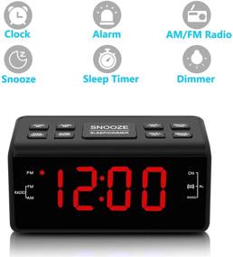 img 3 attached to 🕰️ 248Red Digital Alarm Clock with AM/FM Radio, Dimmer, Snooze, and Battery Backup for Bedrooms