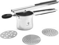 doervisit stainless steel potato masher - manual ricer with 3 interchangeable discs for silky smooth mashed potatoes, fruits, vegetables, yams, squash logo