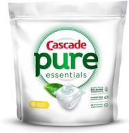 🍋 cascade pure essentials dishwasher detergent pacs, lemon essence, 19 count, enhanced seo logo