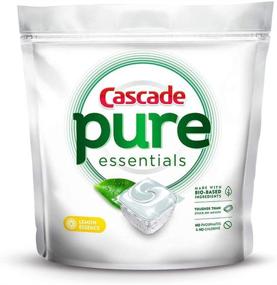 img 1 attached to 🍋 Cascade Pure Essentials Dishwasher Detergent Pacs, Lemon Essence, 19 Count, Enhanced SEO