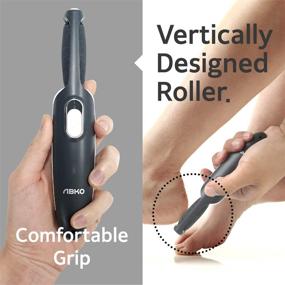 img 2 attached to 🦶 ABKO Rechargeable Cordless Foot File CR01 - Electric Callus Remover for Dead Hard Skin, Cracked Heels, Pedi Feet Care - Gray