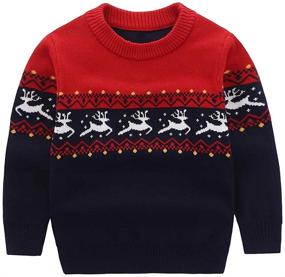 img 4 attached to Cute and Stylish Motteecity Boys' Cartoon Pullover Sweater for Trendy Kids