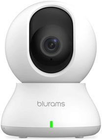 img 4 attached to 📹 2K Security Camera: 360-Degree Home Monitor with Smart Motion Tracking, Phone App, Night Vision, Siren, Alexa & Google Assistant Compatibility, 2-Way Audio