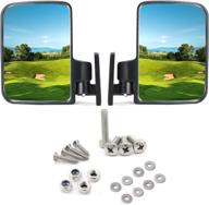 golf cart side mirrors for ezgo, yamaha, and club car - large 7-inch adjustable rear view mirrors - one pair of golf cart mirrors logo